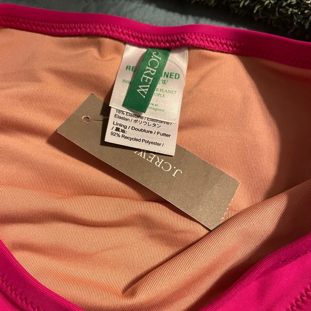 NWT J.Crew High Rise Full‎ Coverage Bikini Bottom Magenta Orchid XL Beach Resort